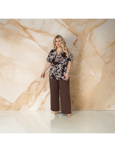 Костюм з принтованого італійського льону